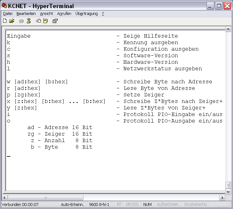 KCNET 1.1 Diagnose KCNET 1.1 Diagnose